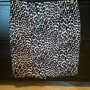 J. Crew leopard print pencil skirt